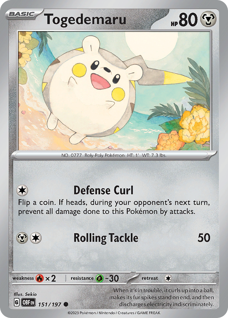 Togedemaru - 151/197 Obsidian Flames