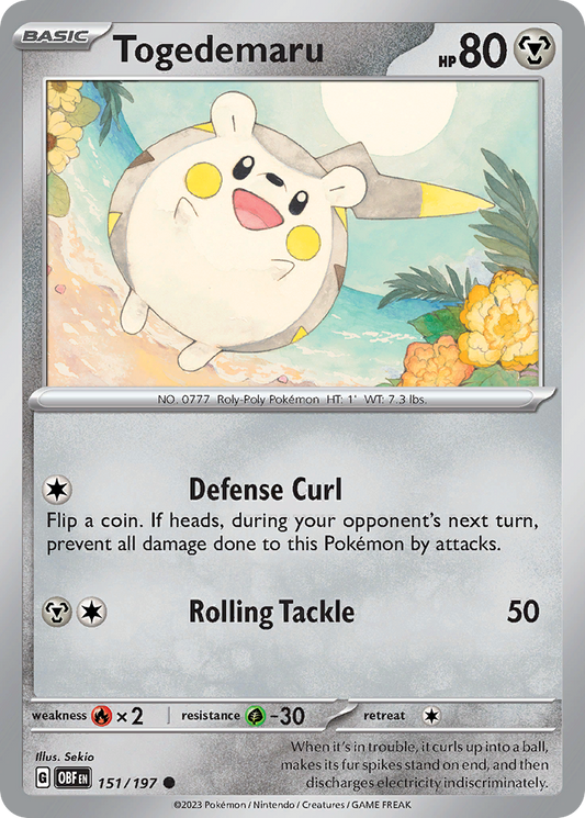 Togedemaru - 151/197 Obsidian Flames