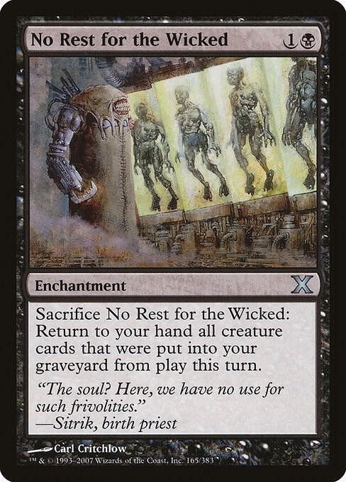 No Rest for the Wicked [10th Edition] 165