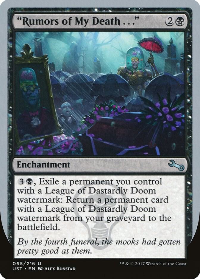 "Rumors of My Death . . ." [Unstable] 65