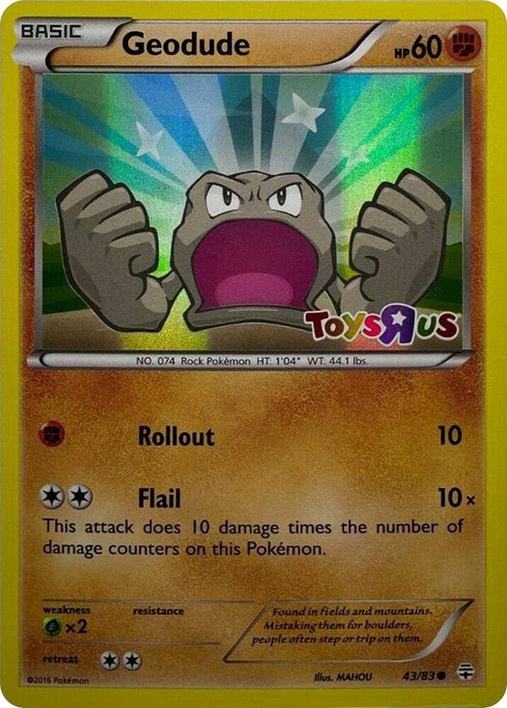 Geodude - 43/83 (Toys R Us Promo) [Miscellaneous Cards & Products] 043/083