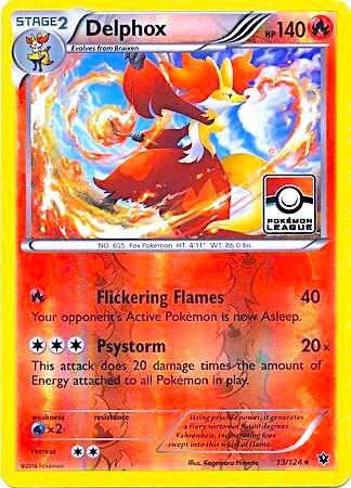 Delphox - 13/124 (Pokemon League) [League & Championship Cards] 013/124