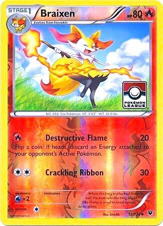 Braixen - 12/124 (Pokemon League) [League & Championship Cards] 012/124