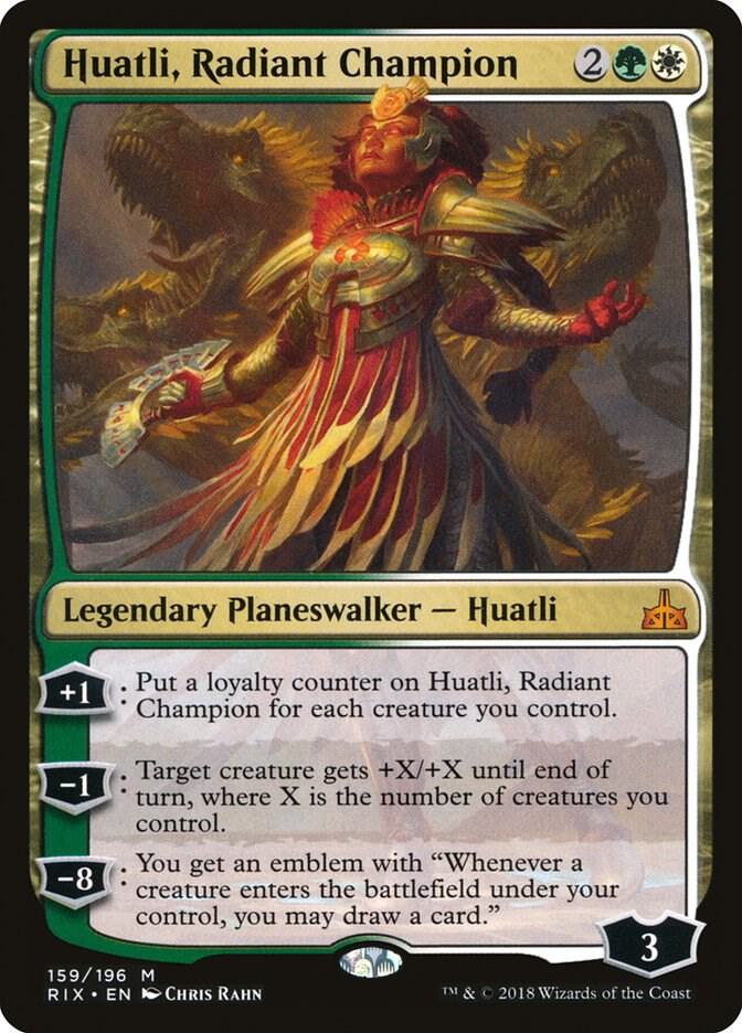 Huatli, Radiant Champion [Rivals of Ixalan] 159