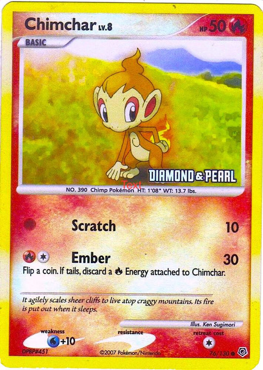 Chimchar - 76/130 [Diamond & Pearl] [Burger King Promos] 076/130