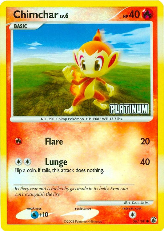 Chimchar - 56/100 [Platinum] [Burger King Promos] 056/100