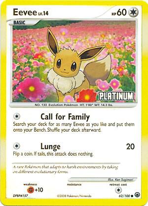 Eevee - 62/100 [Platinum] [Burger King Promos] 062/100