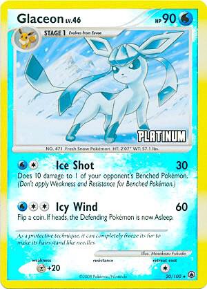 Glaceon - 20/100 [Platinum] [Burger King Promos] 020/100