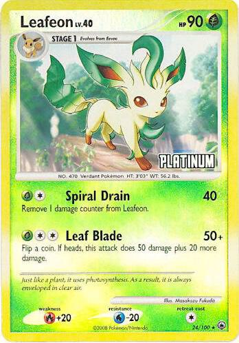 Leafeon - 24/100 [Platinum] [Burger King Promos] 024/100