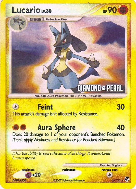 Lucario - 6/130 [Diamond & Pearl] [Burger King Promos] 006/130