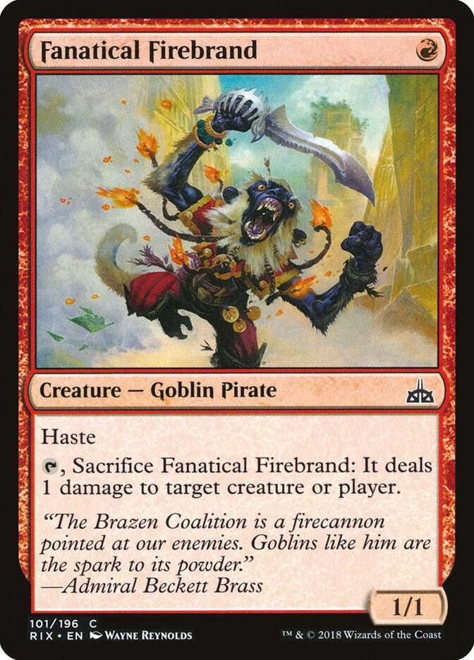 Fanatical Firebrand [Rivals of Ixalan] 101
