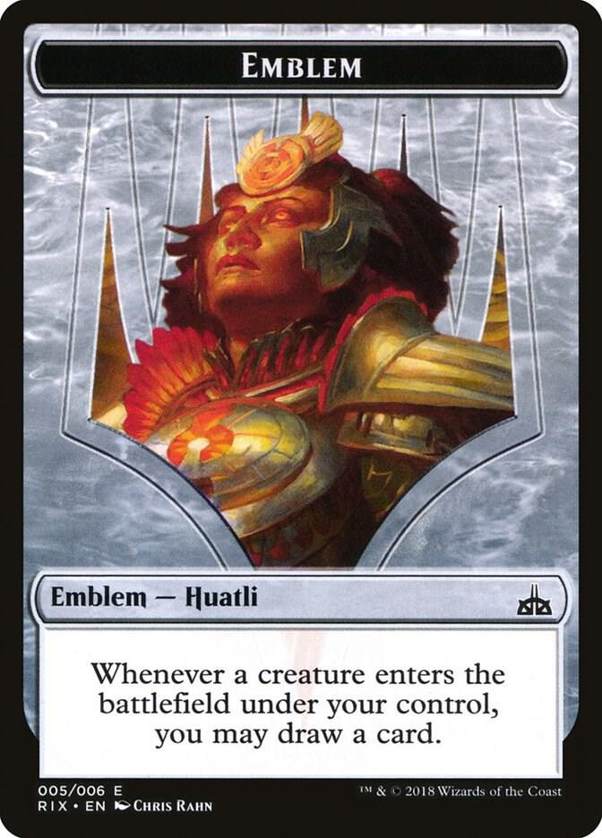 Emblem - Huatli, Radiant Champion [Rivals of Ixalan] 5