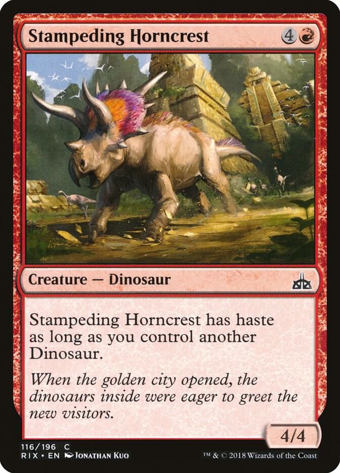 Stampeding Horncrest [Rivals of Ixalan] 116