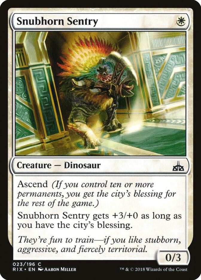 Snubhorn Sentry [Rivals of Ixalan] 23