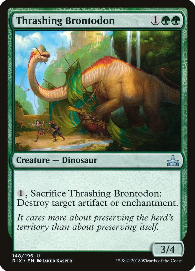 Thrashing Brontodon [Rivals of Ixalan] 148