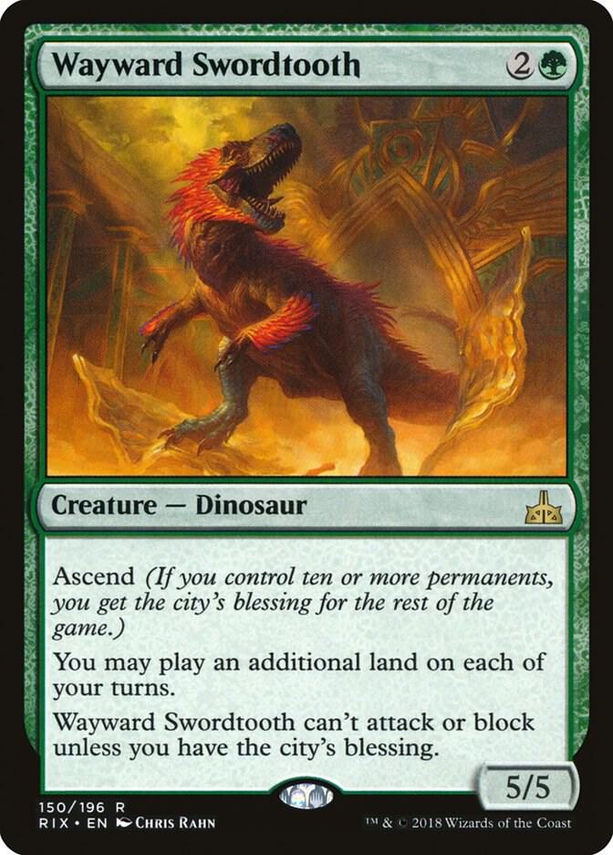 Wayward Swordtooth [Rivals of Ixalan] 150