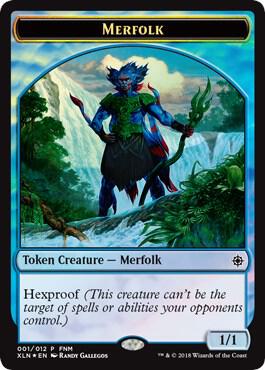 Merfolk // Treasure Double-Sided Token [FNM Promos] 1