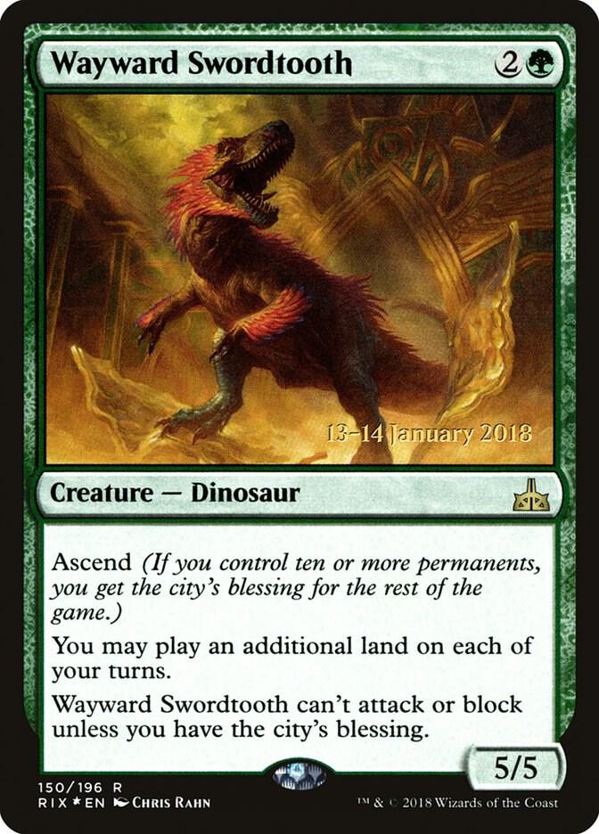 Wayward Swordtooth [Prerelease Cards] 150