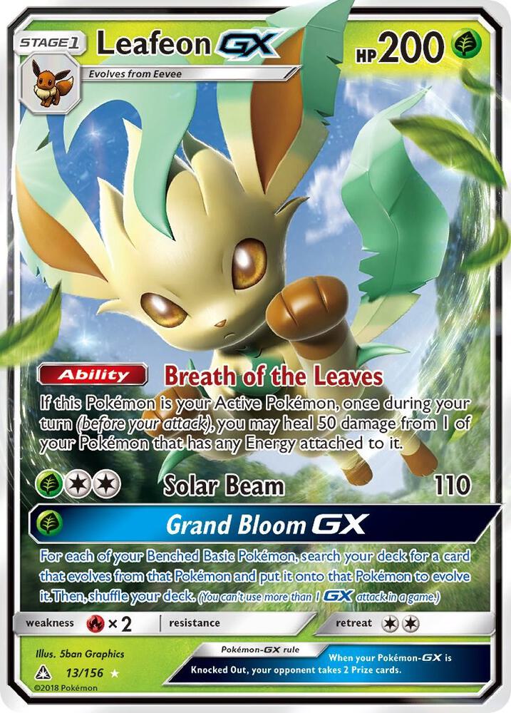 Leafeon GX [SM - Ultra Prism] 13/156