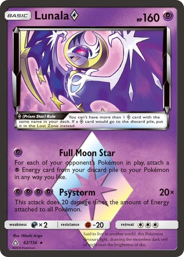 Lunala Prism Star [SM - Ultra Prism] 62/156