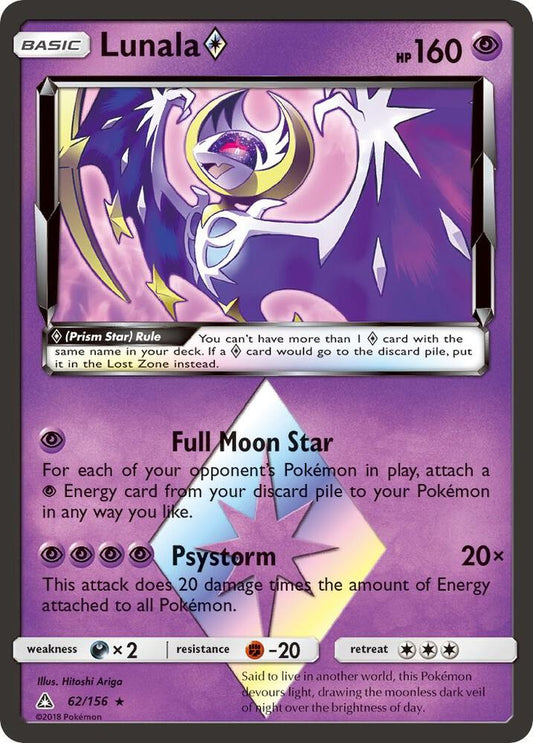 Lunala Prism Star [SM - Ultra Prism] 62/156