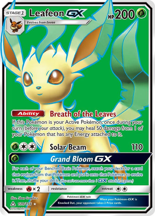 Leafeon GX (Full Art) [SM - Ultra Prism] 139/156