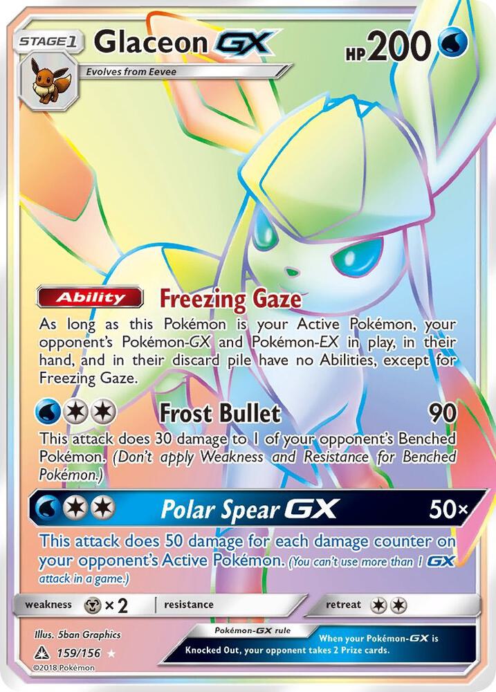 Glaceon GX (Secret Rare) [SM - Ultra Prism] 159/156