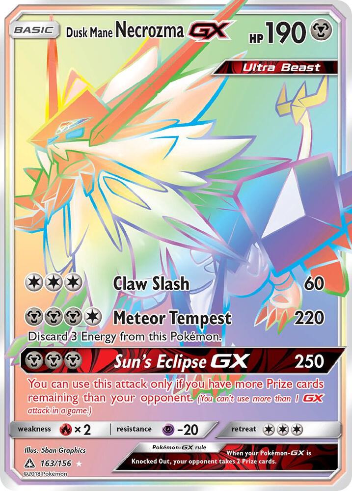 Dusk Mane Necrozma GX (Secret Rare) [SM - Ultra Prism] 163/156