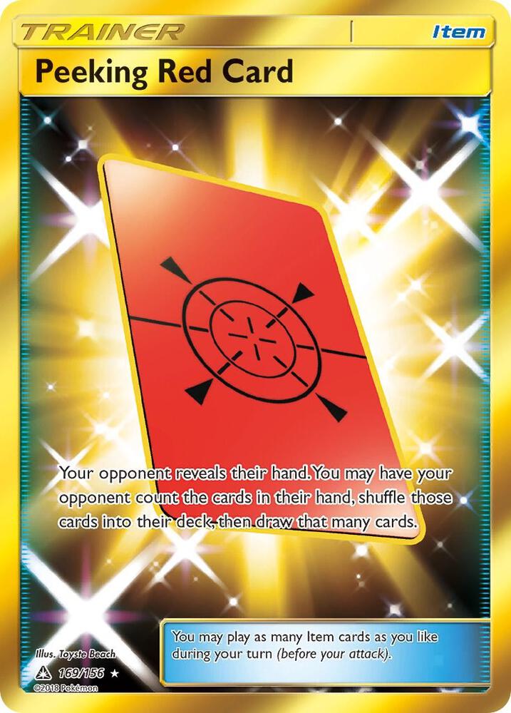 Peeking Red Card (Secret Rare) [SM - Ultra Prism] 169/156