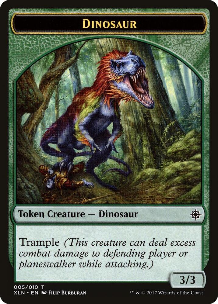 Dinosaur // Treasure (008) Double-Sided Token [Ixalan] 5 // 8