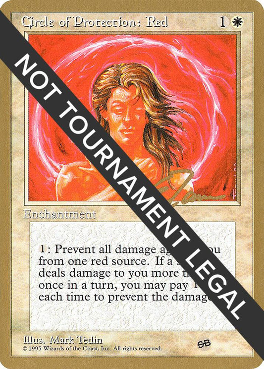 Circle of Protection: Red - 1996 Eric Tam (4ED) (SB) [World Championship Decks]
