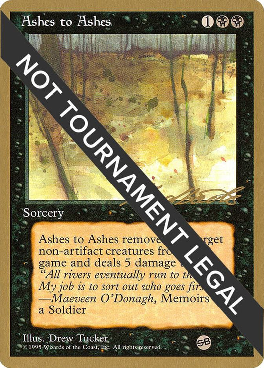 Ashes to Ashes - 1996 Leon Lindback (4ED) (SB) [World Championship Decks]