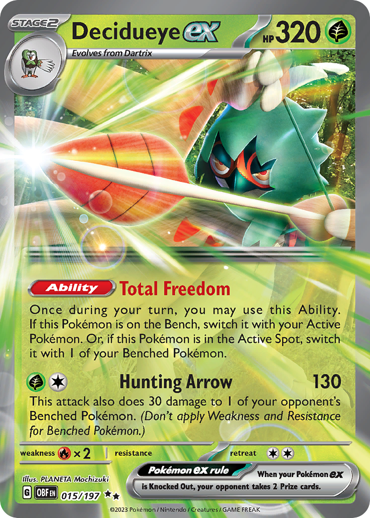 Decidueye ex - 15/197 Obsidian Flames