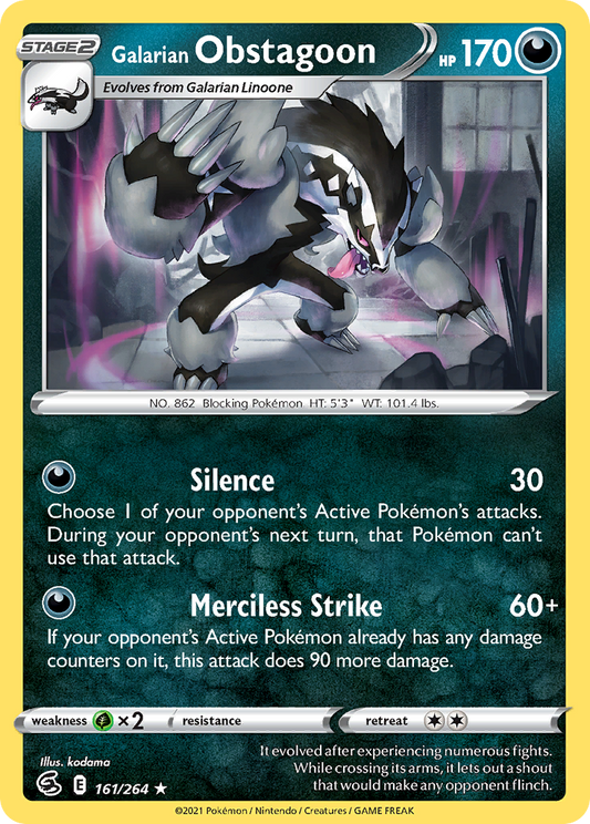 Galarian Obstagoon - 161/264 Fusion Strike