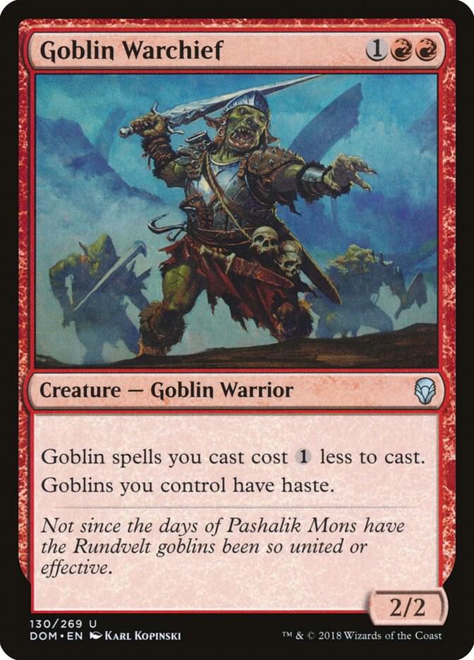 Goblin Warchief [Dominaria] 130
