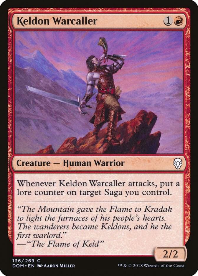 Keldon Warcaller [Dominaria] 136