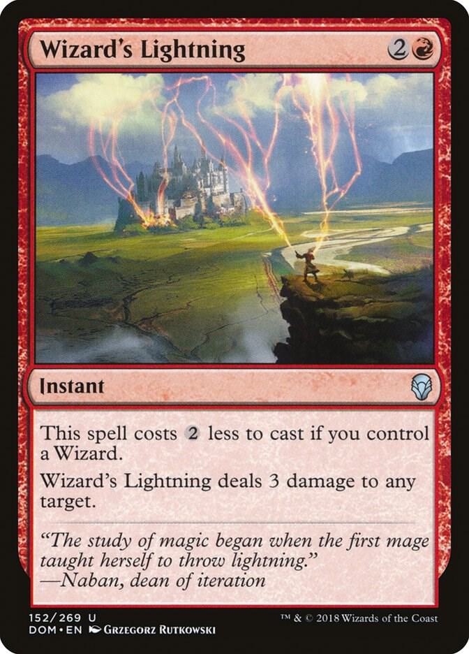 Wizard's Lightning [Dominaria] 152