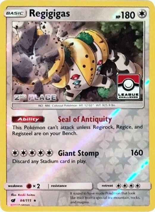 Regigigas - 84/111 (League Challenge) [2nd Place] [League & Championship Cards] 084/111