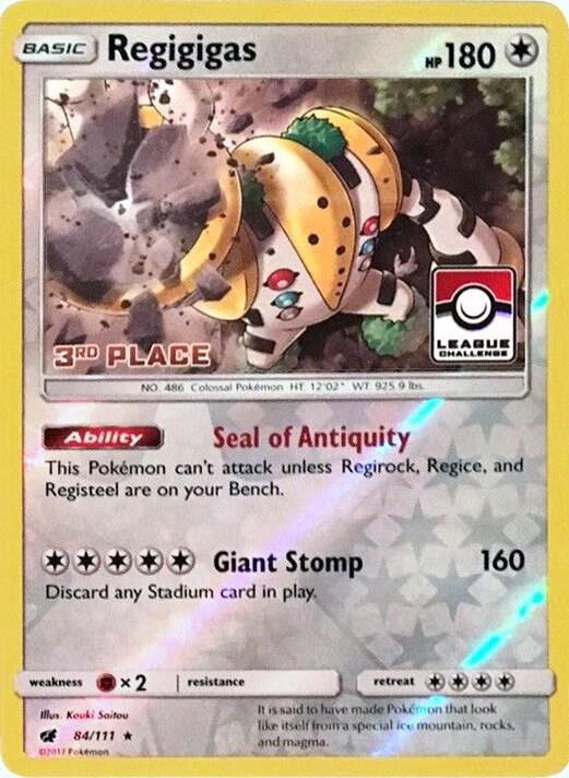 Regigigas - 84/111 (League Challenge) [3rd Place] [League & Championship Cards] 084/111