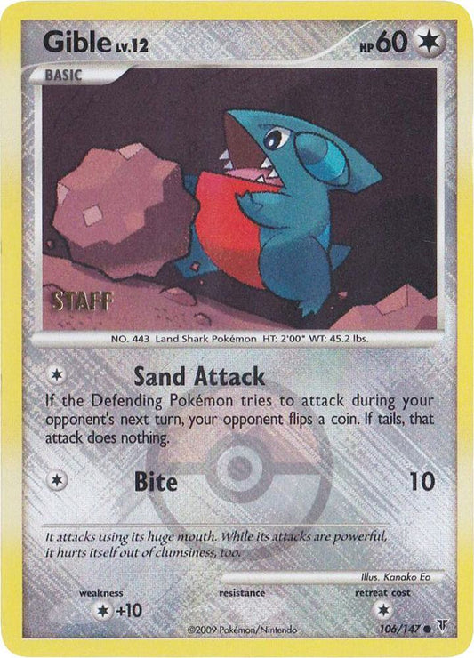 Gible - 106/147 (Championship Promo) [Staff] [League & Championship Cards] 106/147