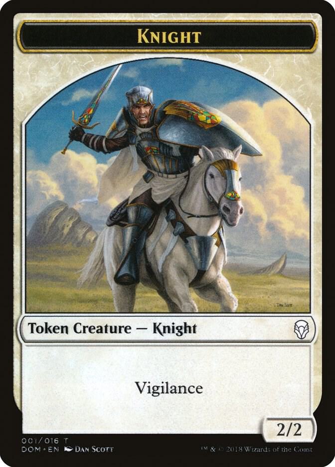 Knight Token (001) [Dominaria] 1