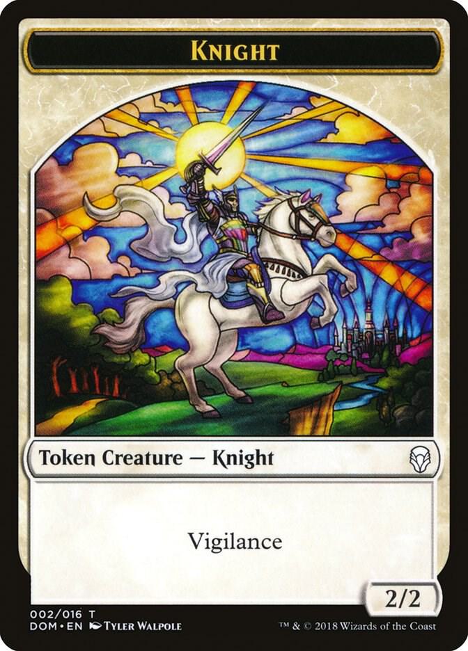 Knight Token (002) [Dominaria] 2