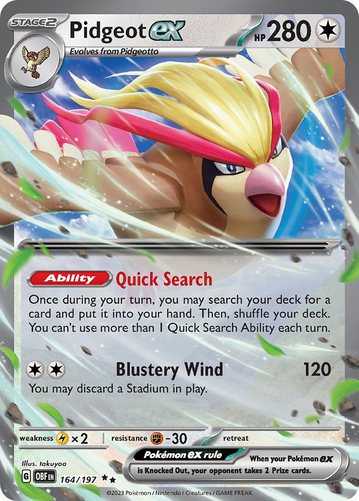 Pidgeot ex - 164/197 Obsidian Flames