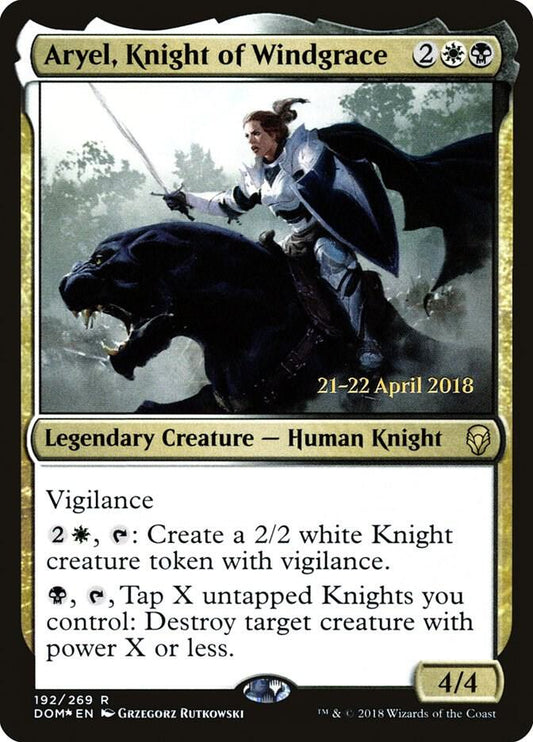 Aryel, Knight of Windgrace [Prerelease Cards] 192