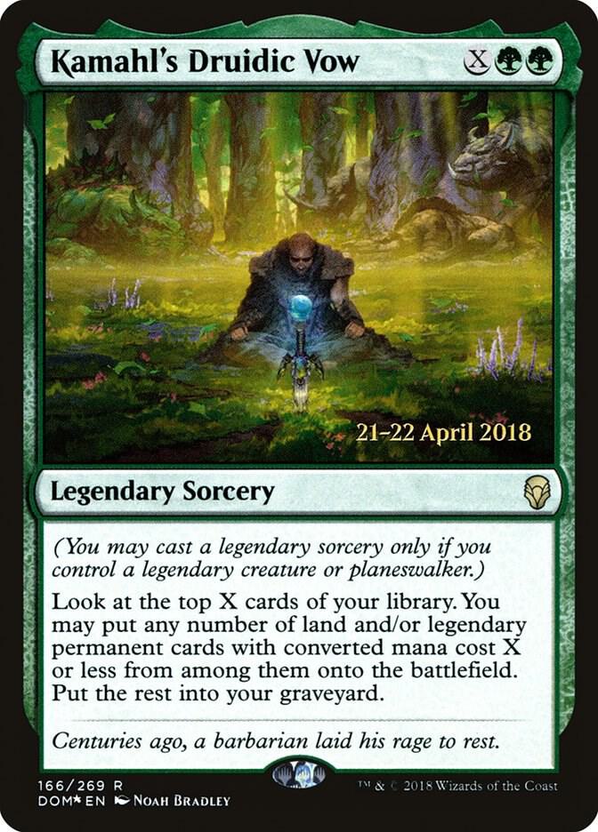 Kamahl's Druidic Vow [Prerelease Cards] 166