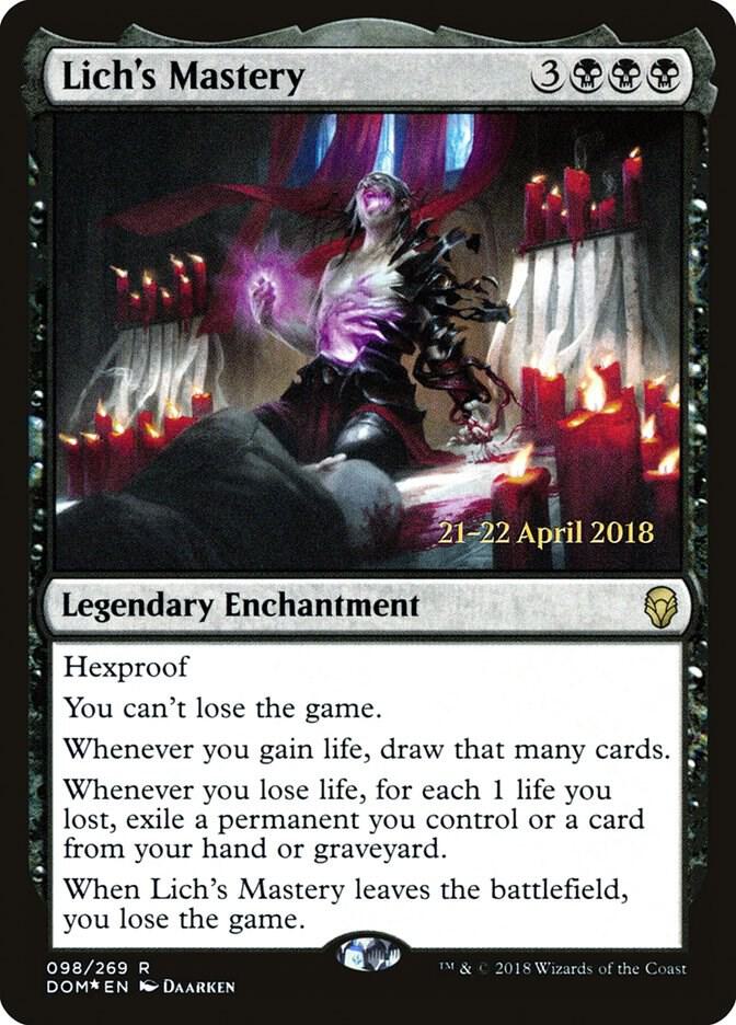Lich's Mastery [Prerelease Cards] 98