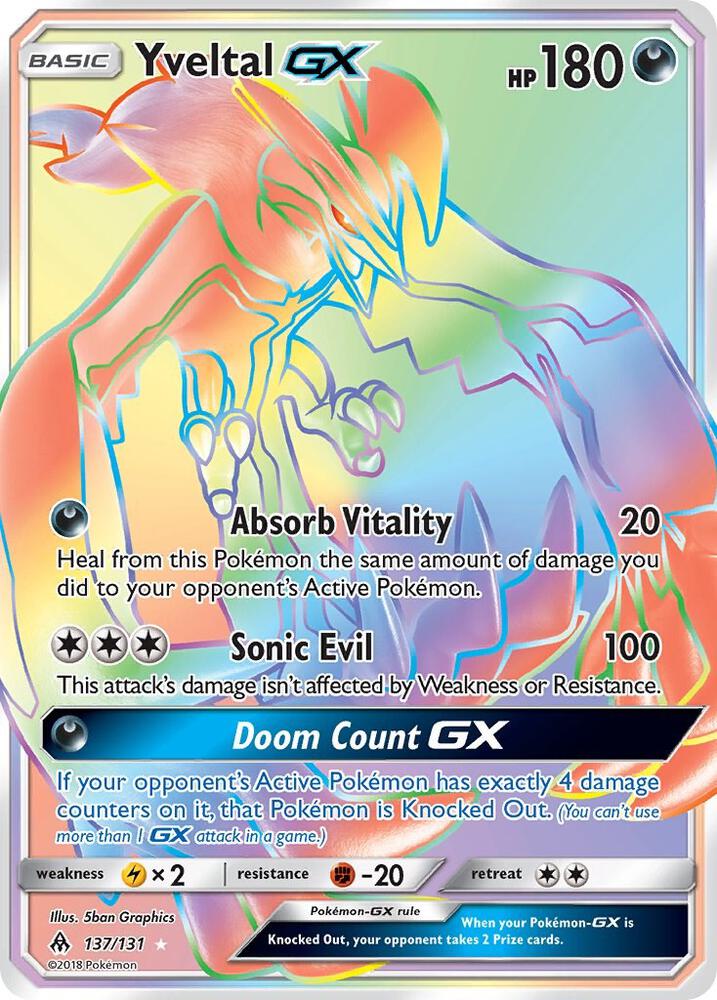 Yveltal GX (Secret) [SM - Forbidden Light] 137/131