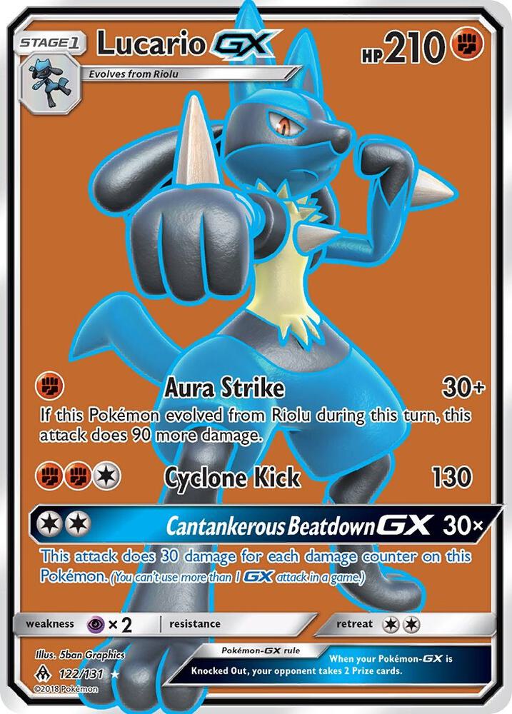 Lucario GX (Full Art) [SM - Forbidden Light] 122/131