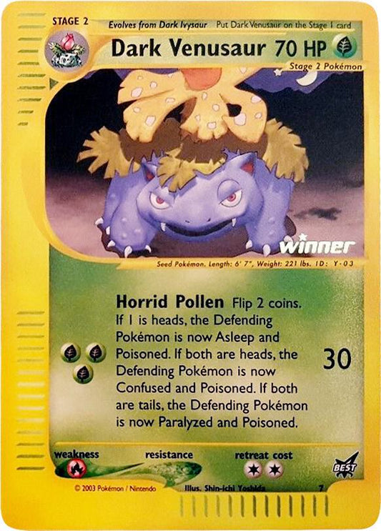 Dark Venusaur - 7 [Winner] [Best of Promos] 007/009