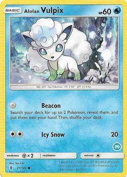 Alolan Vulpix (29) [SM Trainer Kit: Alolan Sandslash & Alolan Ninetales] 21/145